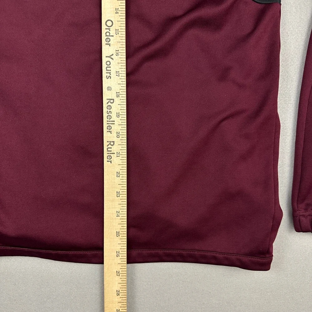 Elon Phoenix Jacket Men Medium Maroon Adidas 1/4 Zip Club Soccer Pullover NCAA M